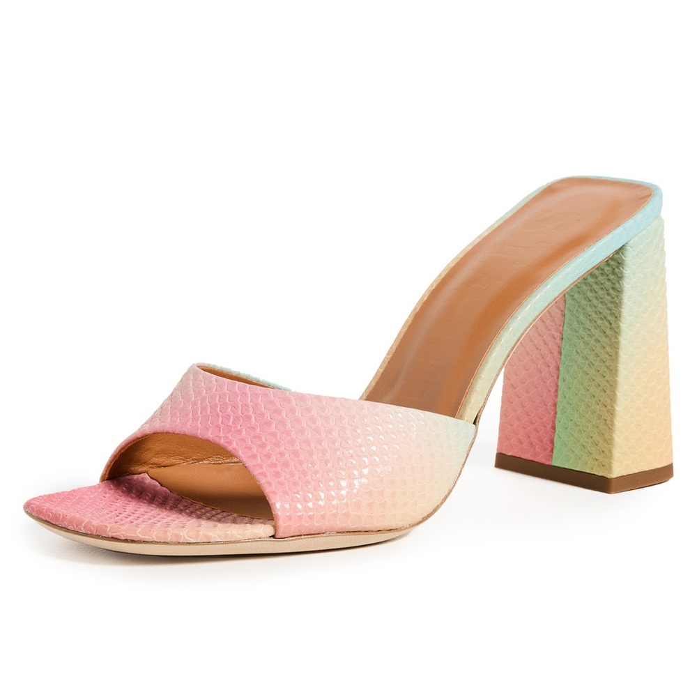 STAUD Pastel Rainbow Mules